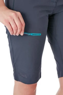 Rab Shortsit^Raid naisten vaellusshortsit, tumma violetti