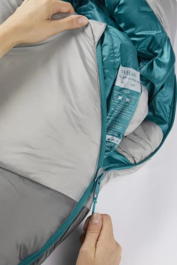 Rab Solar Ultra 3 makuupussi, naisten malli, Dark Pewter| Makuupussit/Kolmen Vuodenajan Makuupussit