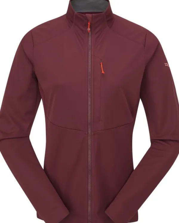 Rab Softshelltakit Ja Tuulenpitävät Takit^Stormveil Windstopper Jacket naisten tuulitakki, viininpunainen