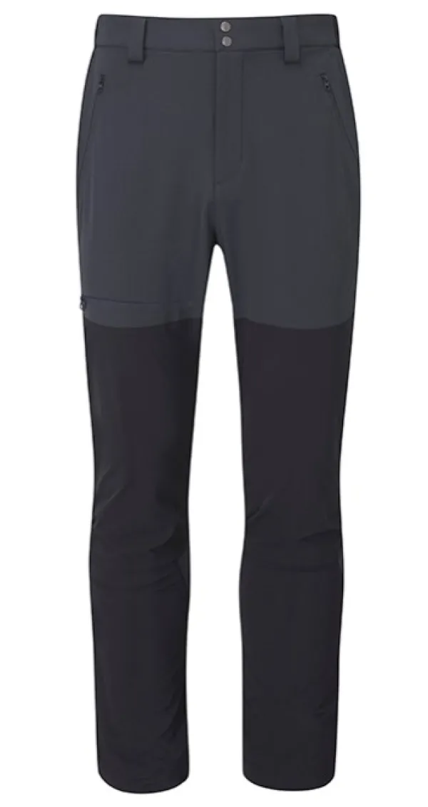 Rab Torque Mountain Softshell Pants kiipeilyhousut, tummanharmaa/musta| Retkeilyhousut