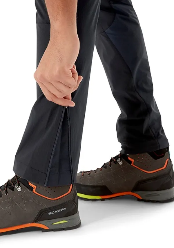 Rab Torque Mountain Softshell Pants kiipeilyhousut, tummanharmaa/musta| Retkeilyhousut