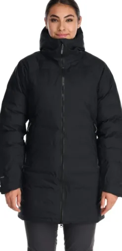 Rab Talvitakit^Valiance Parka naisten untuvaparka, musta
