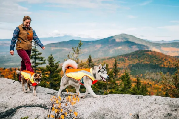 RuffWear Lumenglow Hi-Viz Jacket huomiotakki, oranssi/keltainen| Liivit