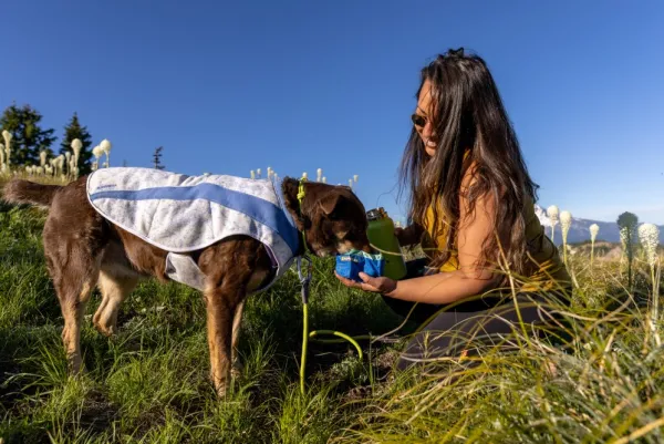 RuffWear Trail Runner Bowl minimalistinen retkikuppi, Blue Pool| Koirankupit