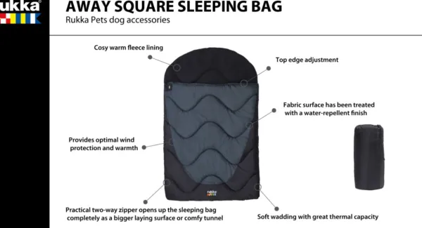 Rukka Koiranpedit^Away Square Sleepbag Black L