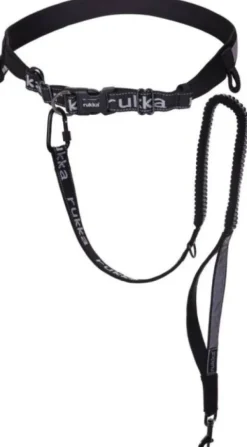 Rukka Hike Belt+Leash Black/Gray M| Juoksu- Ja Pyöräilytaluttimet