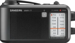 Sangean Ensiapu Ja Turvallisuus^MMR77 hätäradio kammella, musta