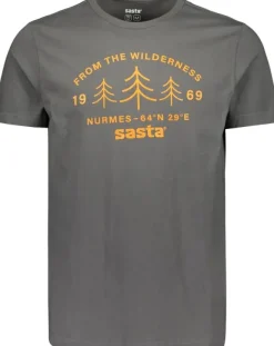Sasta Wilderness T-shirt t-paita, tummanharmaa| T-paidat Ja Pikeepaidat