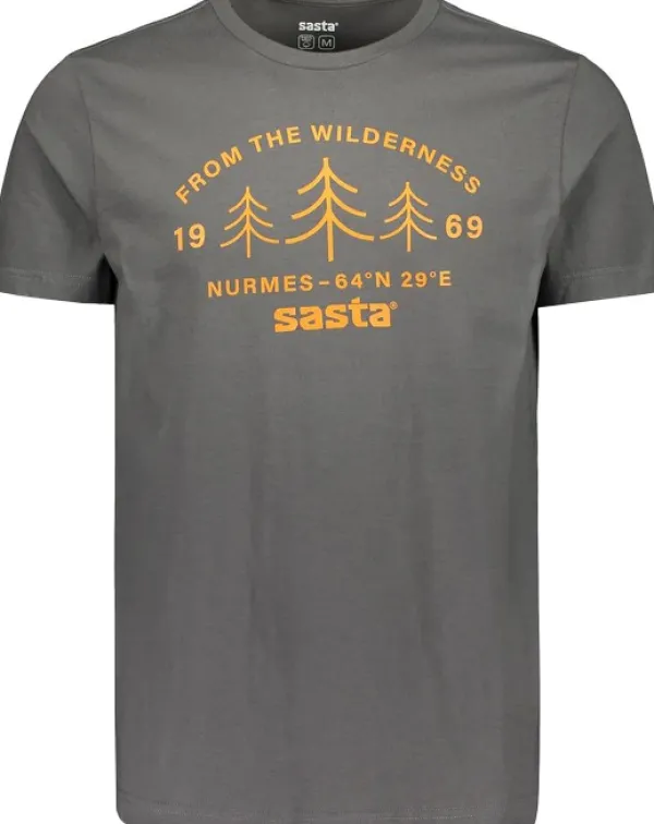 Sasta Wilderness T-shirt t-paita, tummanharmaa| T-paidat Ja Pikeepaidat
