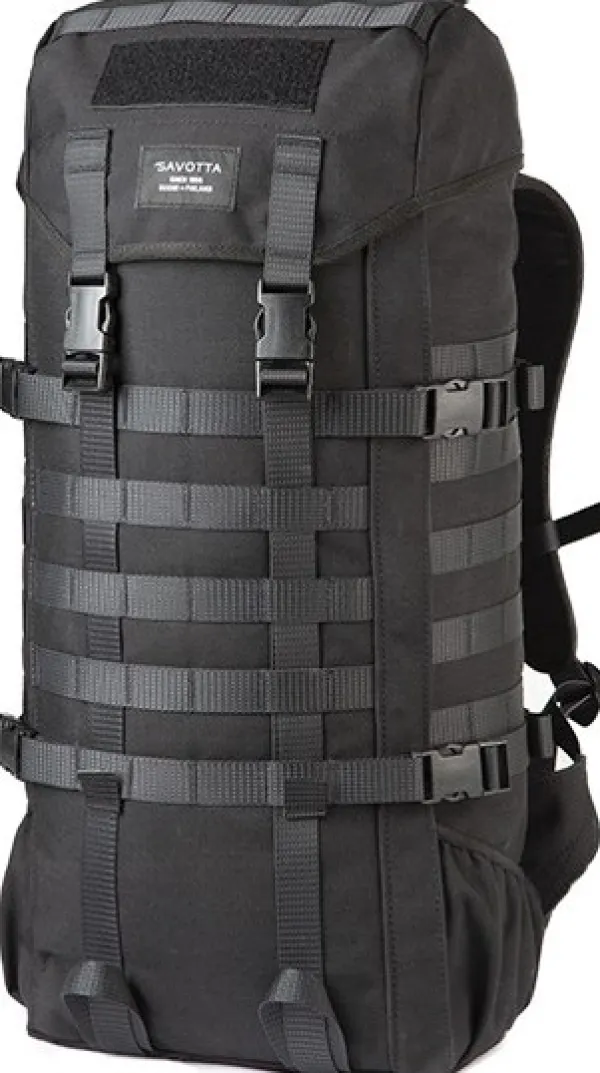 Savotta Jääkäri M -reppu 22+8 l musta| Reput Ja Rinkat