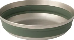 Sea to Summit Detour Stainless Steel Collapsible Bowl L Green| Astiat Ja Ruokailuvälineet