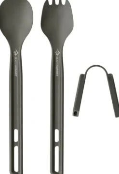 Sea to Summit Frontier UL Cutlery Set Long Handle Spoon And Spork aterinsetti, kaksiosainen| Astiat Ja Ruokailuvälineet