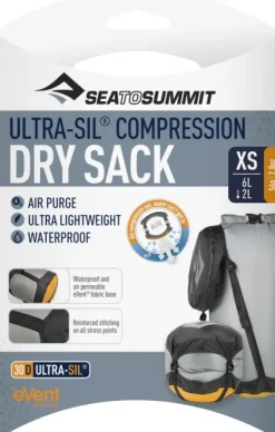 Sea to Summit Kuiva- Ja Pakkauspussit^Ultra-Sil eVent Compression Dry Sack XSmall 6L/2L Grey