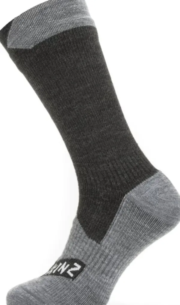 Sealskinz Raynham vedenpitävät sukat, musta/harmaa| Sukat