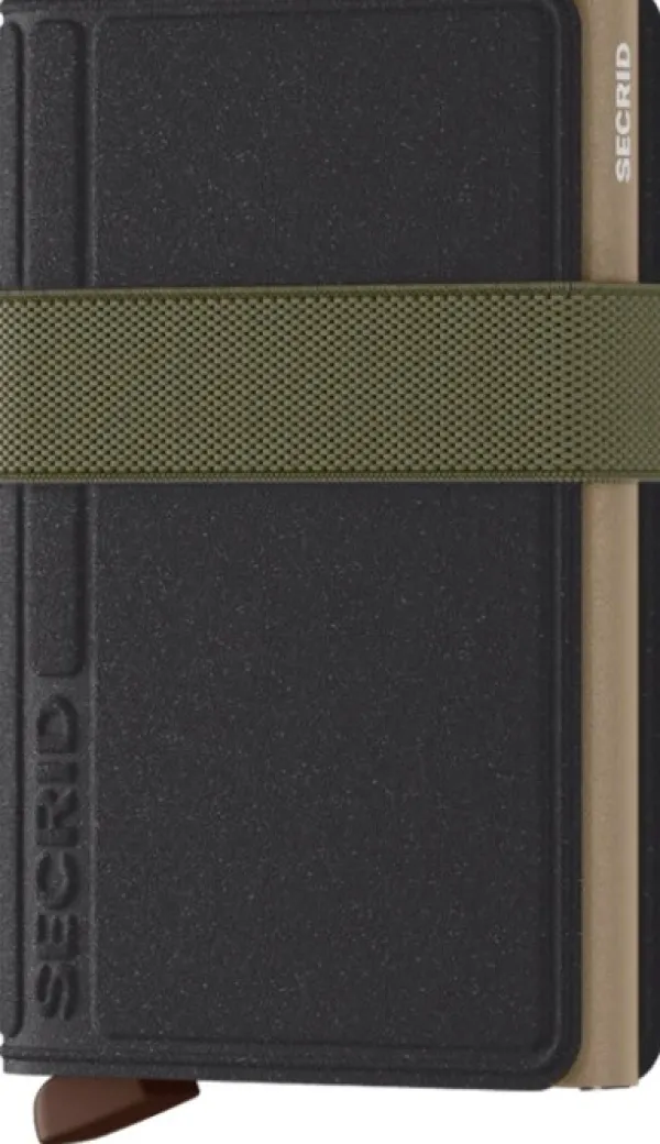Secrid Lompakot^Bandwallet Liba lompakko, musta/oliivinvihreä