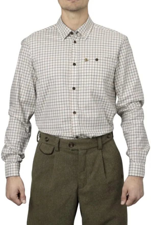 Seeland Metsästyspaidat^Oxford Shooting Shirt paita, Grape Leaf/Terracotta Check