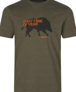 Seeland That Time T-shirt t-paita, Pine Green Melange| Metsästysliivit/Fleeceliivit