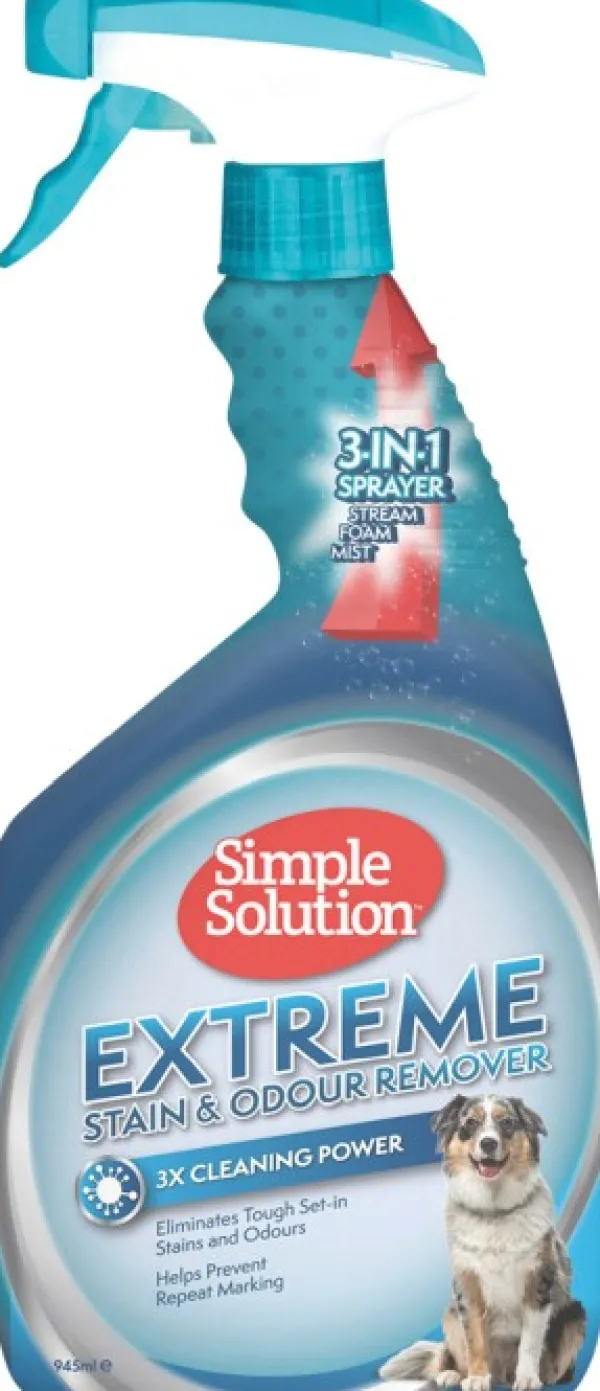 Simple Solution Extreme Stain & Odour Remover hajun- ja tahranpoistoaine, 945 ml| Koiranomistajan Tarvikkeet