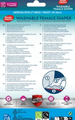 Simple Solution Narttujen Ja Urosten Suojat^Washable Female Diaper Medium