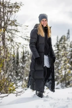 Skhoop Talvitakit^Hella Down Coat pitkä untuvatakki, musta
