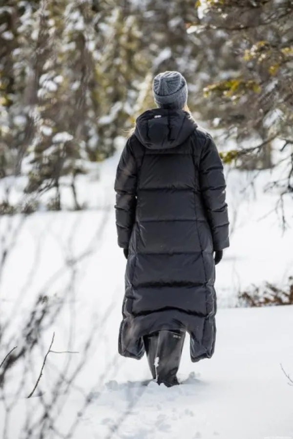 Skhoop Talvitakit^Hella Down Coat pitkä untuvatakki, musta