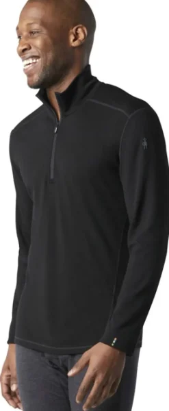 Smartwool Classic Thermal Merino 1/4 Zip merinokerrasto, musta| Pitkähihaiset Paidat
