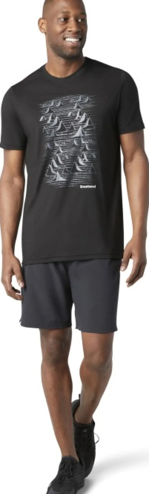 Smartwool T-paidat Ja Pikeepaidat^MS150 Bryan Iguchi t-paita, Mountains Black