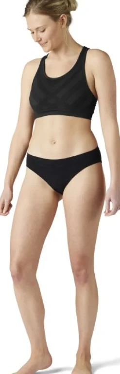 Smartwool Seamless Bikini saumattomat merinovillaiset alushousut, musta| Alusvaatteet