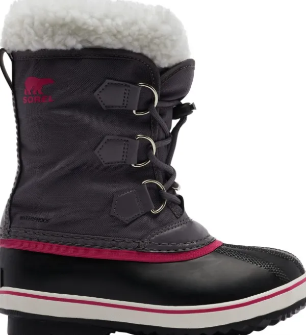 Sorel Lasten Kengät^Kids Yoot Pac Nylon WaterProof lasten talvikenkä, pinkki/musta