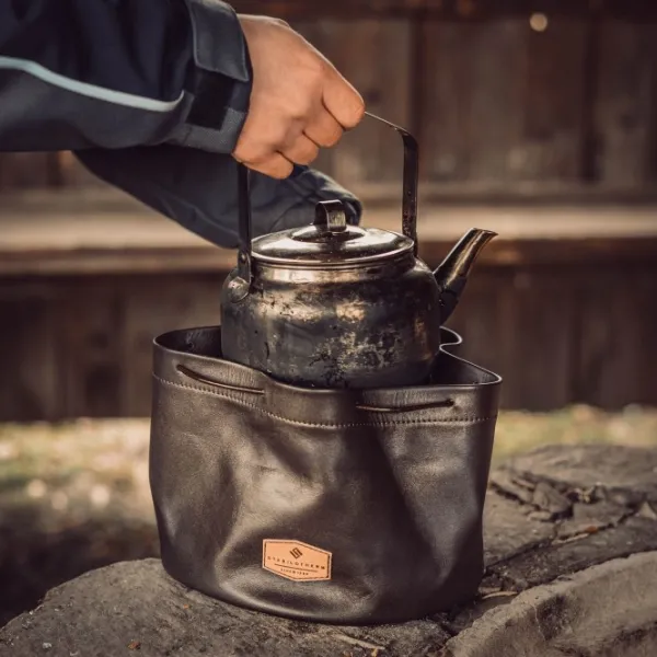 Stabilotherm Kahvinkeitto^Stabilotherm nahkainen kahvipannukotelo