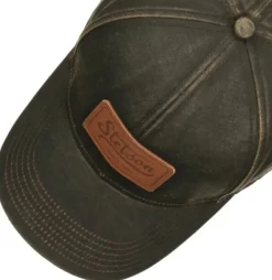 Stetson Baseball Cap CO/PES Leather Patch Brown| Päähineet, huivit ja kaulurit/Lippikset