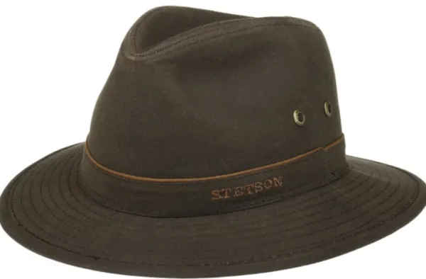 Stetson Traveller Waxed Cotton hattu, ruskea| Päähineet, huivit ja kaulurit/Hatut