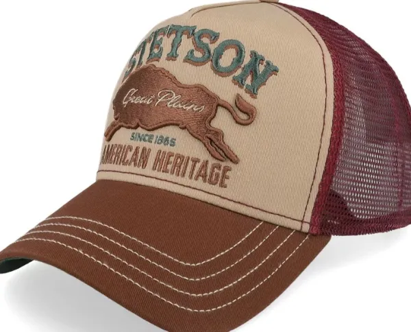 Stetson Trucker Cap Great Plains Brown/Wine| Päähineet, huivit ja kaulurit/Lippikset