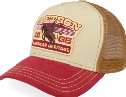 Stetson Päähineet, huivit ja kaulurit/Lippikset^Trucker Cap Rodeo Wine/Beige