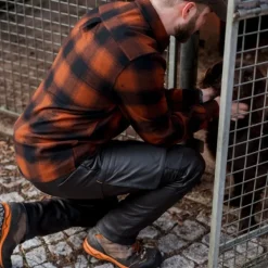 Swedteam Koiranohjaajan Vaatteet^Lynx Wool Shirt kauluspaita, Dark Orange