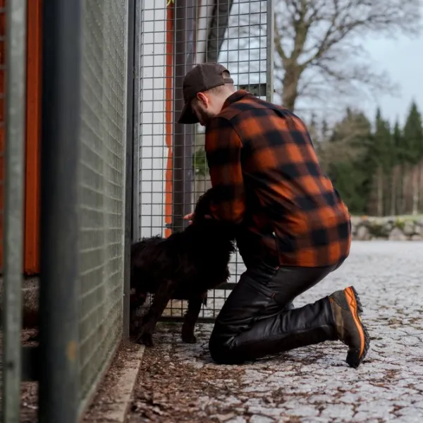 Swedteam Koiranohjaajan Vaatteet^Lynx Wool Shirt kauluspaita, Dark Orange