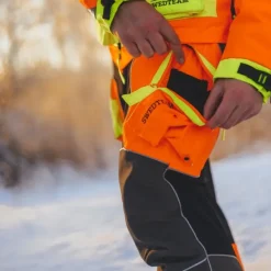 Swedteam Protect Pro Shell Trouser housut, musta/huomio-oranssi| Koiranohjaajan Vaatteet