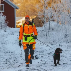 Swedteam Protect Pro Shell Trouser housut, musta/huomio-oranssi| Koiranohjaajan Vaatteet