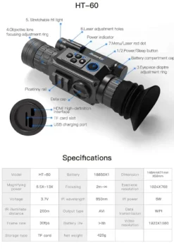 Sytong HT-60 Digital Night Vision Scope pimeänäkölaite| Yökiikarit