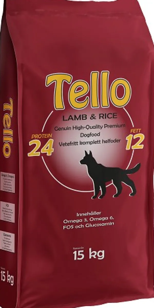 Tello Koiran Kuivaruoka^Lamb & Rice 15 kg