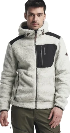 Tenson Himalaya Teddy Fleece Hood fleecetakki, Oyster Mushroom| Hupparit, Fleecet Ja Välipaidat