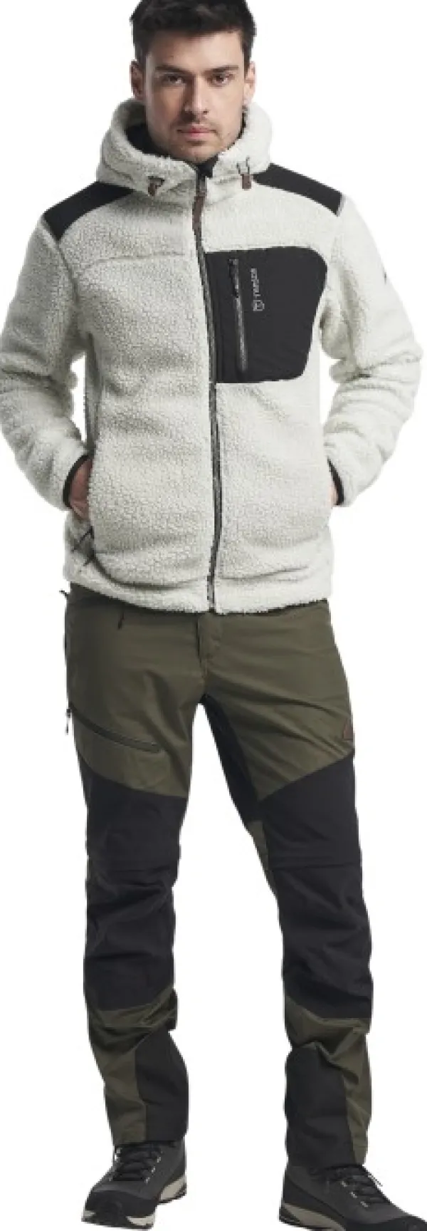 Tenson Himalaya Teddy Fleece Hood fleecetakki, Oyster Mushroom| Hupparit, Fleecet Ja Välipaidat