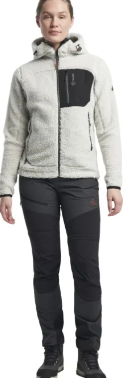 Tenson Himalaya Teddy Fleece Hood naisten fleecetakki, Oyster Mushroom| Hupparit, Fleecet Ja Välipaidat