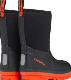 Tretorn Kuling Neoprene lasten vuorelliset saappaat, musta/oranssi| Lasten Kengät
