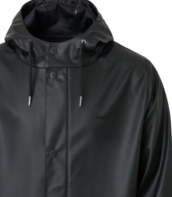Tretorn Wings Long Rain Jacket Unisex sadetakki, Jet Black| Sadevaatteet