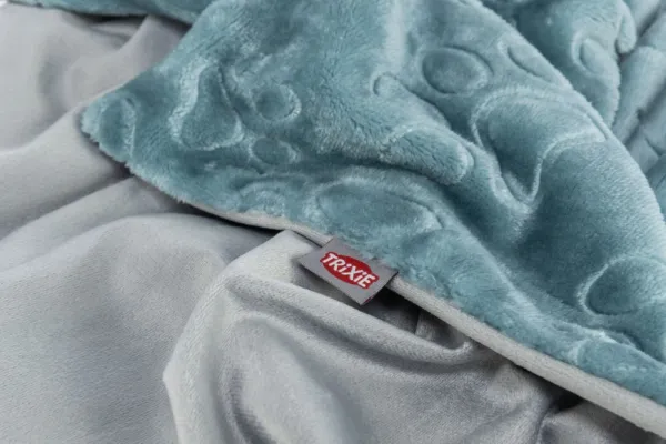 Trixie Barry Filt Soft Plysch 100 x 75 cm sininen/harmaa| Tyynyt Ja Peitot