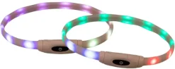 Trixie Vilkkuvalot Ja Huomiotuotteet^Flashring USB ladattava valopanta koiralle, XS-XL, Multi