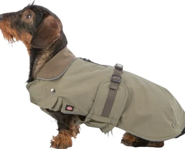 Trixie Hermy 2 in 1 Dachshund koiran takki, 28 cm, Olive Green| Talvitakit