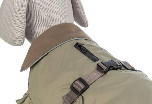 Trixie Hermy 2 in 1 Dachshund koiran takki, 28 cm, Olive Green| Talvitakit