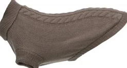 Trixie Neuletakit^Kenton Pullover koiran villapaita, 55-60 cm, harmaanruskea